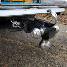 Ayleid Trailer Hitch Tri-Ball Mount with Hook & Pin Balls Sized 1-7/8 inches, 2 inches & 2-5/16 inches, Hitch Ball,Tow Hitch,Black Ball