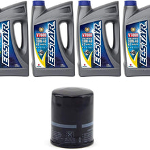 Suzuki ECSTAR V7000 10W-40 Marine 4-Stroke Engine Oil, 4 Gal with 16510-61A21-MHL Oil Filter