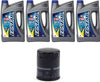 Suzuki ECSTAR V7000 10W-40 Marine 4-Stroke Engine Oil, 4 Gal with 16510-61A21-MHL Oil Filter