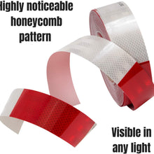 Houseables Reflective Tape Roll, DOT-C2, 150' X 2", Red/White, Trailer Reflector, Caution Safety Warning, Visibility Film, 4 by 4 Truck Car Adhesive Sticker