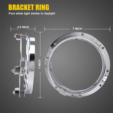 7 inch LED Headlight Fog Passing Lights DOT Kit Set Ring Motorcycle Headlamp Ring for Harley Davidson Touring Road King Ultra Classic Electra Street Glide Tri Cvo Heritage Softail Deluxe Fatboy Black