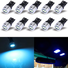 iBrightstar Extremely Bright 3030 Chipsets 168 175 194 2825 W5W T10 Wedge LED Bulbs For License Plate Interior Map Dome Trunk Lights, Ice Blue