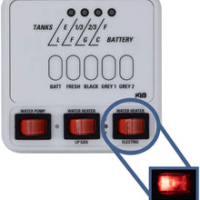 RV Tank Sensor Monitor Panel M25 | KIB Replacement | Panel Only | Level Sensor | Fresh Water or Holding Tank Level Sensor (Black)