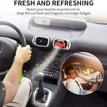 Wellborn Car Perfume Diffuser Air Freshener Car Aromatherapy Essential Oil Diffuser Metal Car Diffuser with LED Light