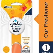 Glade PlugIns Car Air Freshener Pack, 1 Warmer + 4 Hawaiian Breeze Refill, 0.44 oz