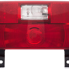 Lumitronics Red Surface Mount Tail Light - RV Stop, Turn, Tail, Backup Light (Black)