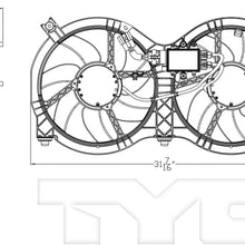 TYC 623760 Cooling Fan Assembly (Replacement)