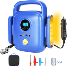 Mainfiter Car Tire Inflator, 12V DC Portable Car Tire Pump 150PSI Auto Pump/Shut Off Car Air Pump with Digital LCD Display and Emergency Led Flashlight for Car Tires