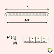 2pc 16" 11 Red LED Trailer Light Bar [DOT Compliant] [IP65 Waterproof] [Park/Brake/Turn Signal] Running Marker ID Rear Clearance Trailer Tail Light Bar for 80" Motorcycle Utility Marine Boat Trailers