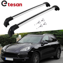 2 Pieces Cross Bars Fit for Porsche Cayenne 2011-2017 Silver Cargo Baggage Luggage Roof Rack Crossbars