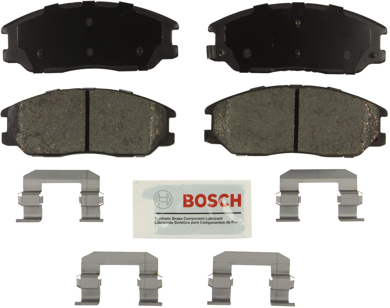 Bosch BE955H Blue Disc Brake Pad Set with Hardware for 2003-09 Kia Sorento - FRONT