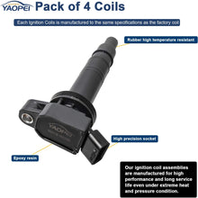 Ignition Coil Pack Set of 4 Replacement for Toyota Corolla Celica GT Matrix Mitsubishi Pontiac Vibe Lancer Coils Replaces 9091902239 C1249 UF247-L4 1.8L