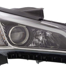 Headlight Assembly Compatible with 2015-2017 Hyundai Sonata Halogen Passenger Side