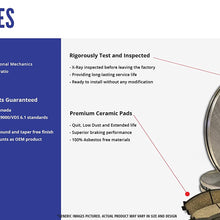 (Front+Rear Kit)(High-End) 4 OEM Replacement Disc Brake Rotors + 8 Ceramic Pads(Fits:- 4lug)