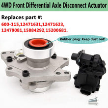 600-115 4WD Front Differential Axle Disconnect Actuator Assy, Compatible with Chevy Buick GMC Vehicles - Rainier Trailblazer Envoy XUV Ascender,Replaces#12471631,12471623,15884292