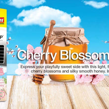 LITTLE TREES Car Air Freshener | Vent Wrap Provides a Long-Lasting Scent, Slip on Vent Blade | Cherry Blossom Honey, 4-Packs (4 Count)