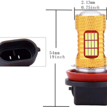 SCITOO White H11 LED Bulbs 54SMD LED Lights with Projector for Fog Light Plug and Play Style,4Pcs