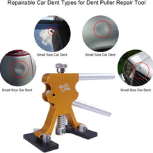 Super PDR 68pcs Auto Body Paintless Dent Removal Repair Tools Kits Dent Lifter Slide Hammer Pro Tabs Tap Down LED Reflector Board with Tool Bag