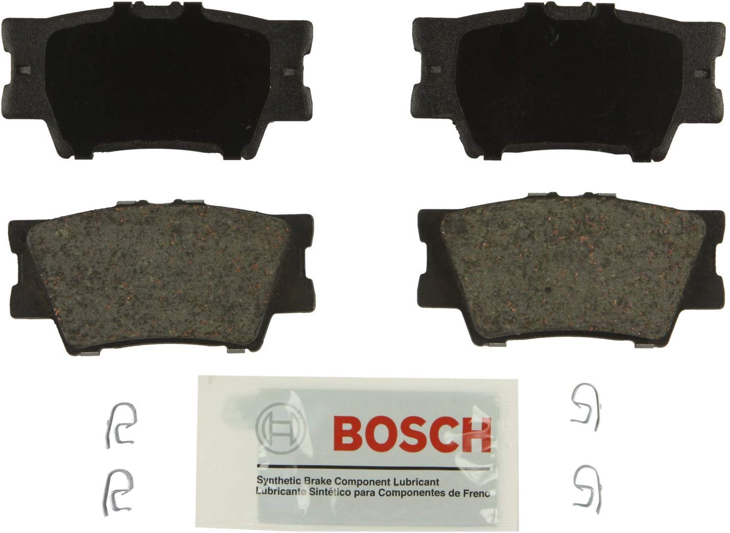 Bosch BE1212 Blue Disc Brake Pad Set for Select Lexus ES300h, ES350, HS250h; Pontiac Vibe; Toyota Avalon, Camry, Matrix, RAV4 - REAR