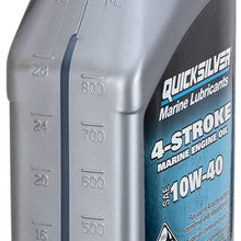 Quicksilver 8M0148476 4-Stroke Marine Engine Oil – 10W40 – 32oz Bottle