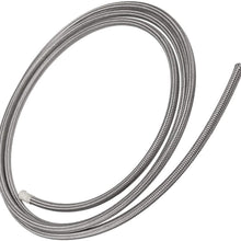 WHWEI 2m AN3 Braided Stainless Steel 3AN AN3 an-3 Brake Hose PTEF Hydraulic Brake Fuel Line Hose