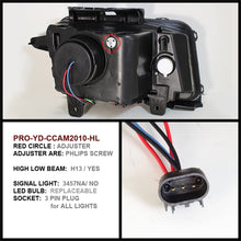 Spyder Auto PRO-YD-CCAM2010-HL-BK Chevrolet Camaro Black Halo Projector Headlight