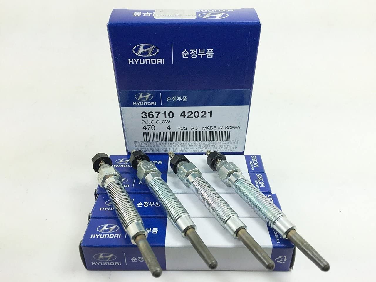 Genuine Hyundai Glow Plug Set(4pcs) 3671042021 3671042020