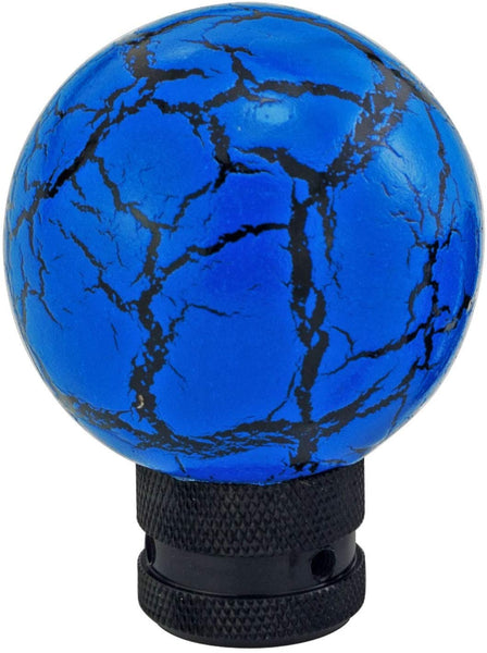 Thruifo Gear Shifter Head, Thunder Pattern Ball Shape MT Car Stick Shift Knob Fit Most Automatic Manual Vehicles, Blue