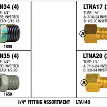 4LIFETIMELINES Fitting Assortment 1/4" Tube Nut, Union, Adapter, 8 SKU