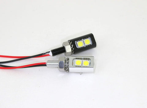 PilotLights 12 Volt DC Instrument Panel Light, Post Light - Silver Base, Cool White LED, 12VDC