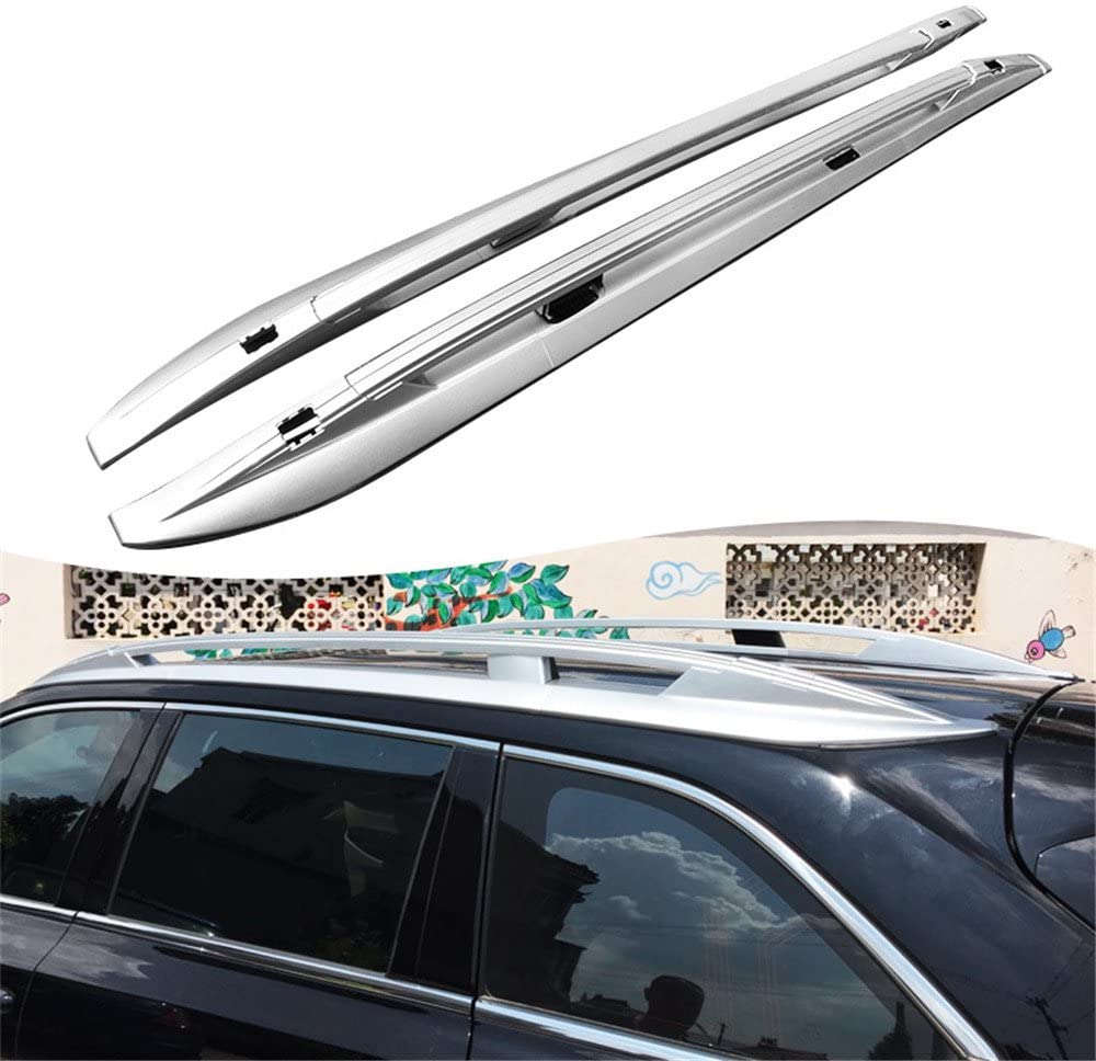 Kingcher Roof Rails Fit for Toyota Highlander Kluger 2014 2015 2016 2017 2018 2019 Silver Baggage Luggage Roof Rails Rack Bar