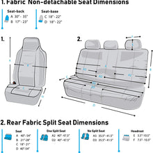 TLH Premium Fabric Seat Covers Full Set, Airbag Compatibal&Split Bench, Gray Color-Universal Fit for Cars, Auto, Trucks, SUV