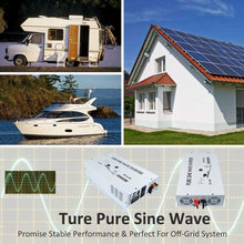 WZRELB 3000W 24V Pure Sine Wave Solar Power Inverter DC to 110V AC Converter (RBP300024W)
