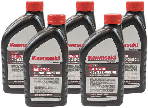 Pack of 5 Kawasaki 99969-6081 Genuine OEM K-Tech SAE 10W-30 4-Cycle Engine Oil