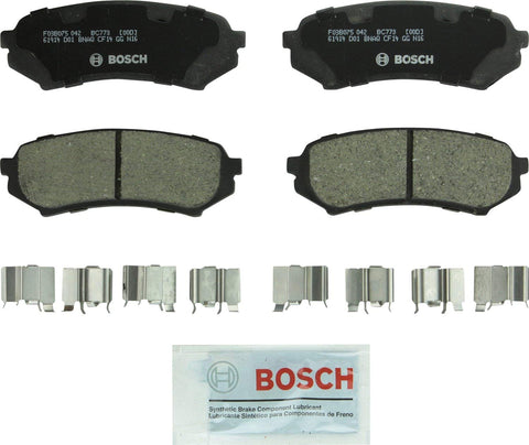 Bosch BC773 QuietCast Premium Ceramic Disc Brake Pad Set For 1998-2007 Lexus LX470 and 1998-2007 Toyota Land Cruiser; Rear