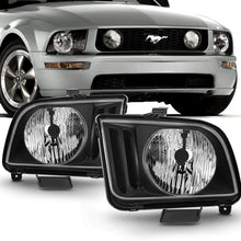 For 2005 2006 2007 2008 2009 Ford Mustang OE Direct Replacement Black Headlights Lamp Left + Right