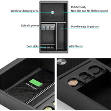 ROCCS Wireless Charger Center Console Insert Organizer Tray for GMC Sierra Yukon Chevy/Chevrolet Silverado Tahoe Suburban 2014-2018
