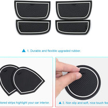 CDEFG Custom Fit Cup, Door and Center Console Liner Mats for 2016-2019 Grand Cherokee WK2, Car Slot Mat Cup Coaster Pad Anti Slip Cup Holder Inserts 14PC-Set (White Trim for 2016-2019 JGC)