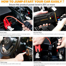 Jump Starter, AUTOWN 2000A Peak 20800mAh Car Jump Starter (Up to 8.0L Gas/6.5L Diesel Engines) with Quick Charge 3.0, QDSP 12V Auto Battery Booster Portable Power Pack with Built-in LED Light