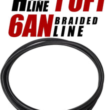 10 Ft 6AN AN6 Black Nylon And Stainless Fuel Oil Gas Line Hose
