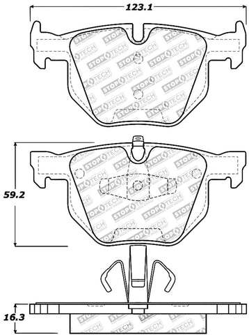 StopTech 309.11700 Sport Brake Pad, 5 Pack