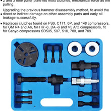 Air Conditioner Clutch Kit, 15Pcs/Set Automotive Car A/C Air Conditioner Remover Compressor Clutch Puller Installer Part Tool