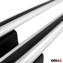 OMAC Automotive Exterior Accessories Roof Rack Crossbars | Aluminum Silver Roof Top Cargo Racks | Luggage Ski Kayak Bike Carriers Set 2 Pcs | Fits Audi Q3 2015-2018