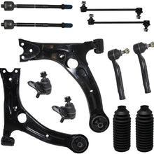 12-Piece Front Suspension Kit - (2) Front Lower Control Arms, (2) Front Lower Ball Joints, (2) Front Sway Bar End Links, All (4) Front Inner & Outer Tie Rod Ends [NOT FOR JAPAN MADE MODELS]