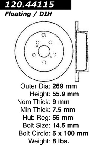 Stoptech 127.44115L Auto Part