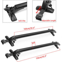 munirater Universal Car Aluminum Top Luggage Roof Rack Cross Bar Carrier Adjustable Window Frame Replacement for 43.3 inch