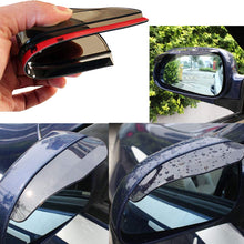 CarNeed 2 Pcs Smoked Black Mirror Rain Visor Smoke Guard, Rear View Side Mirror Rain Eyebrow, Carbon Fiber Rear View Mirror Visor Guard for Most Car, Truck and SUV