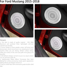 Artudatech 2PCS Car Stainless Steel Door Speaker Cover Frame Trim For Ford Mustang 15-18