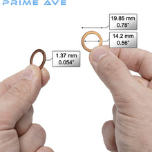 Prime Ave OEM Copper Oil Drain Plug Washer Gaskets Compatible/Replacement for Mercedes Part#: 007603-014106 (Pack of 10)