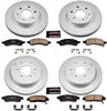 Power Stop CRK4466 Coated Brake Rotor & Ceramic Brake Pads- front & rear